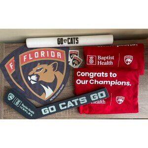 Florida Panthers Family Swag Kit Shirts Car Decal Stickers T-Shirt M L Hockey